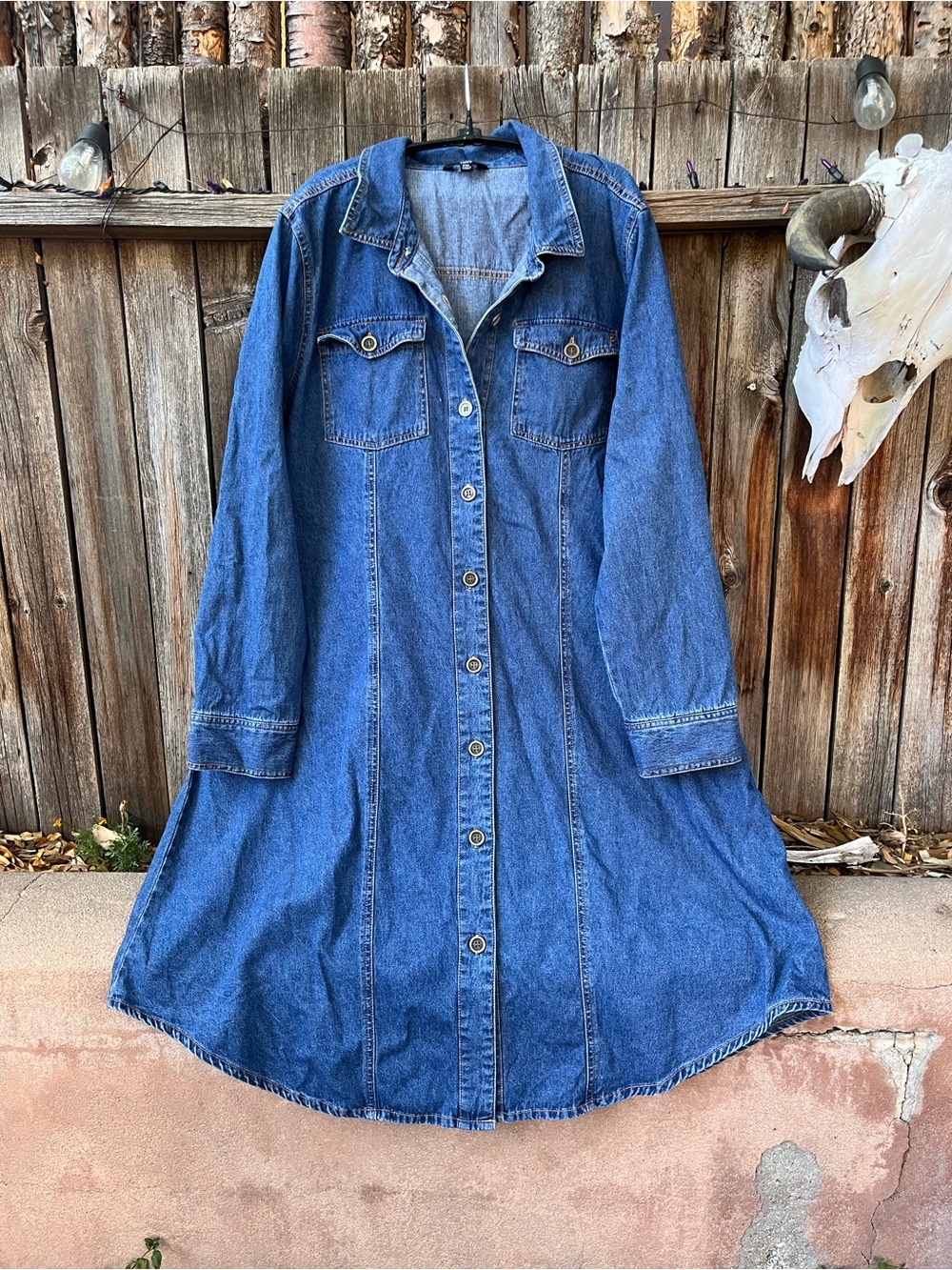 Frye Denim Shirt Dress - Blue Jean Midi